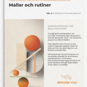 Hävstång genom standarisering - Mallar och rutiner